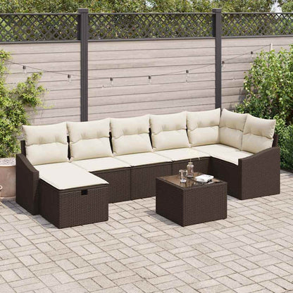 Bankstel Met Kussen 7 Pcs Poly Rattan