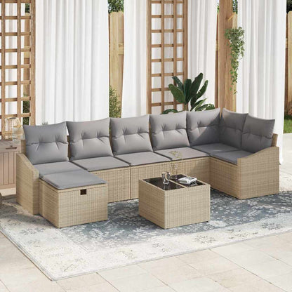Bankstel Met Kussen 7 Pcs Poly Rattan