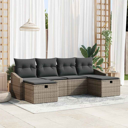 Bankstel Met Kussen 6 Pcs Poly Rattan