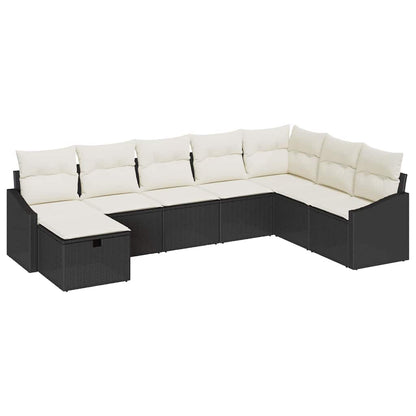Bankstel Met Kussen 9 Pcs Poly Rattan