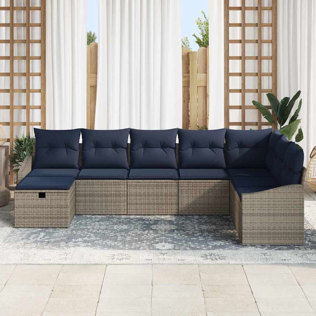 Bankstel Met Kussen 6 Pcs Poly Rattan
