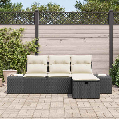 Bankstel Met Kussen 4 Pcs Poly Rattan