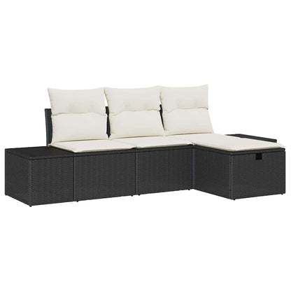 Bankstel Met Kussen 4 Pcs Poly Rattan