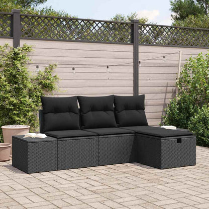 Bankstel Met Kussen 4 Pcs Poly Rattan