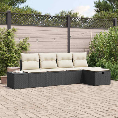 Bankstel Met Kussen 5 Pcs Poly Rattan