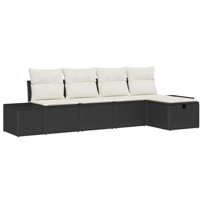 Bankstel Met Kussen 5 Pcs Poly Rattan