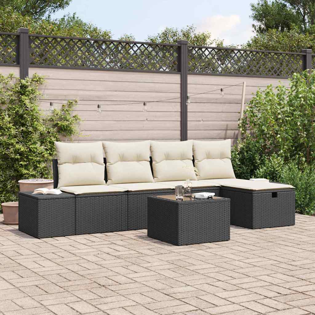 Bankstel Met Kussen 5 Pcs Poly Rattan