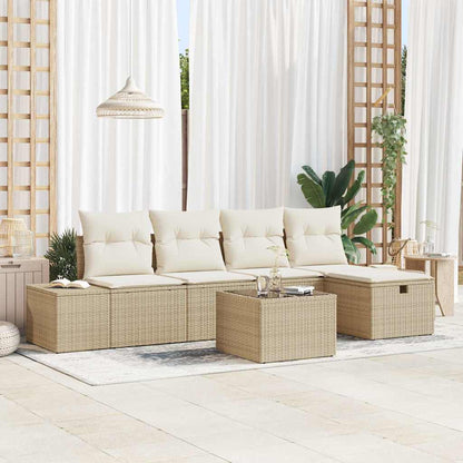 Bankstel Met Kussen 5 Pcs Poly Rattan