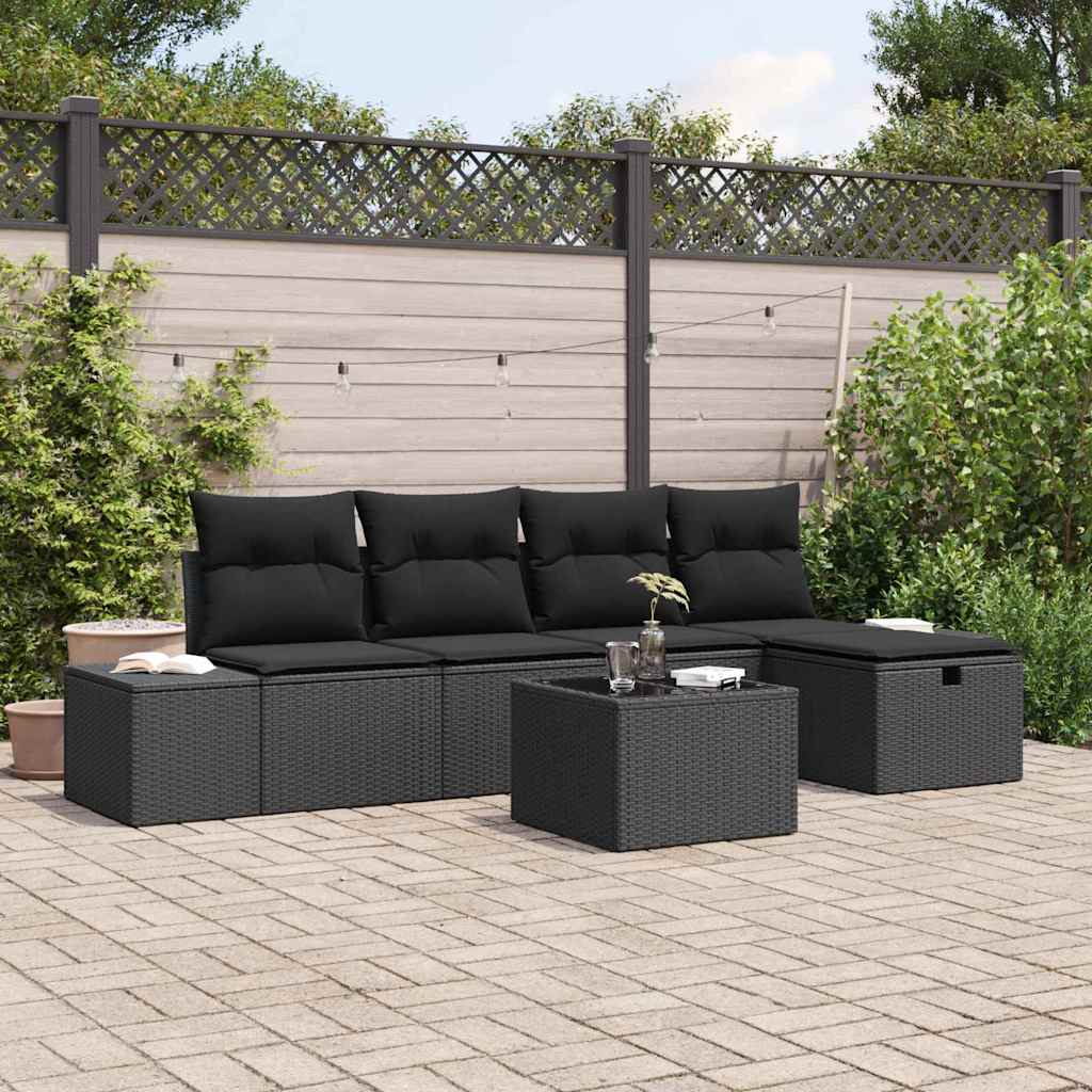 Bankstel Met Kussen 5 Pcs Poly Rattan