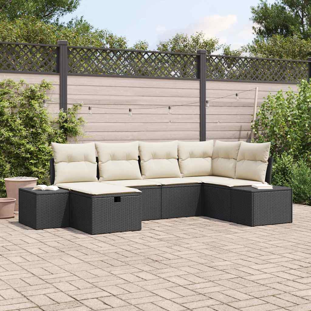 Bankstel Met Kussen 7 Pcs Poly Rattan