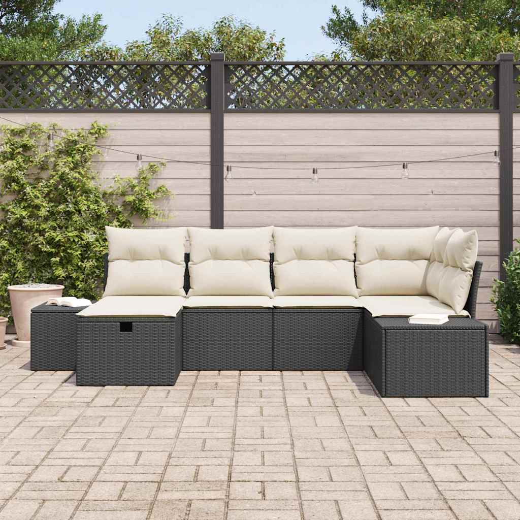 Bankstel Met Kussen 7 Pcs Poly Rattan