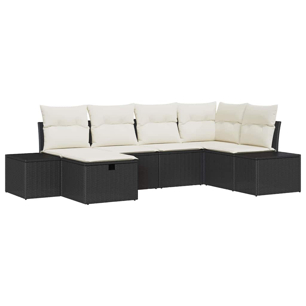 Bankstel Met Kussen 7 Pcs Poly Rattan