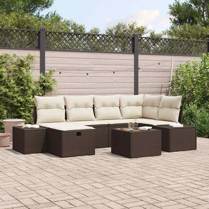 Bankstel Met Kussen 7 Pcs Poly Rattan