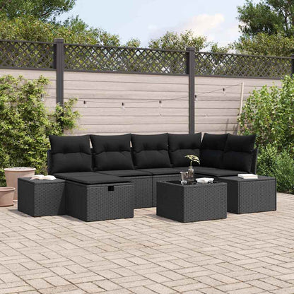 Bankstel Met Kussen 7 Pcs Poly Rattan