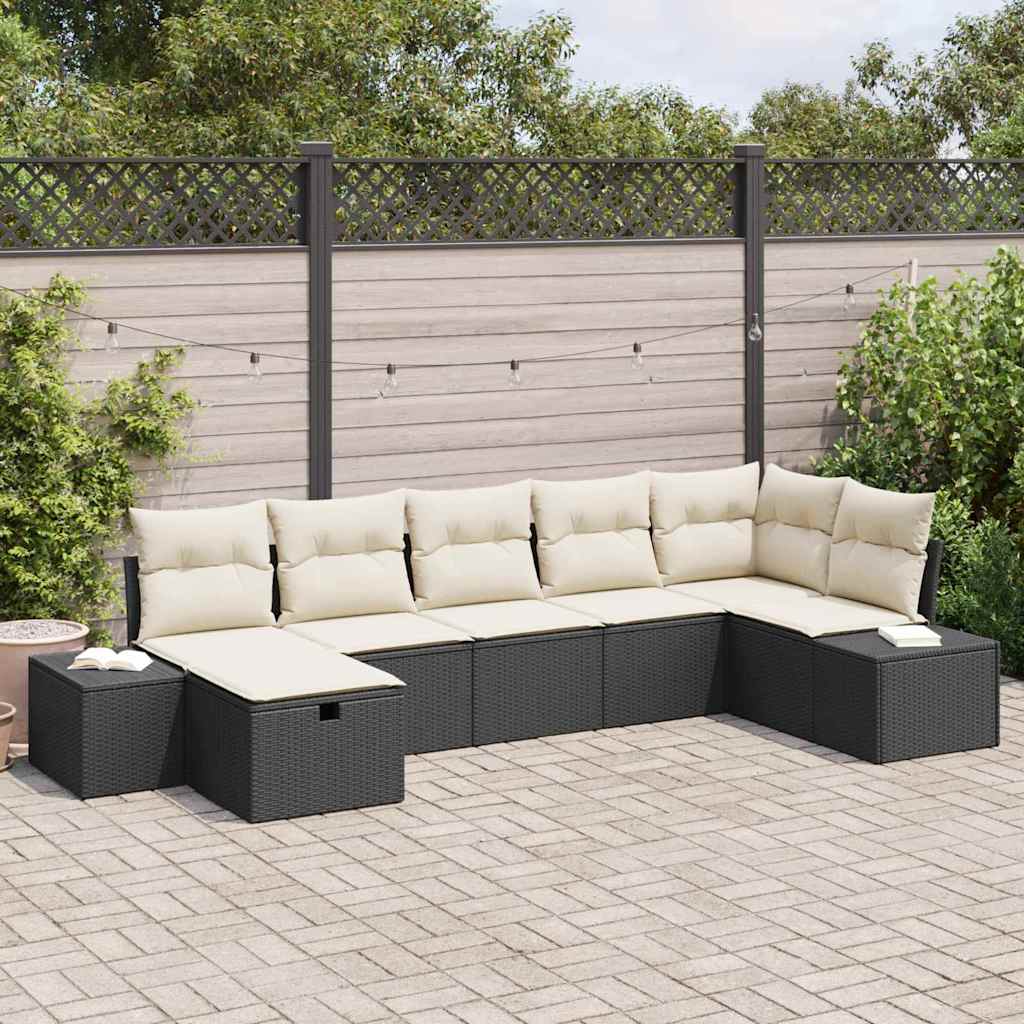 Bankstel Met Kussen 8 Pcs Poly Rattan
