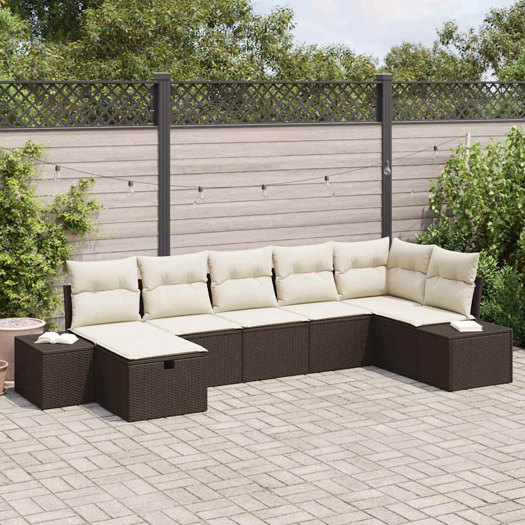 Bankstel Met Kussen 8 Pcs Poly Rattan