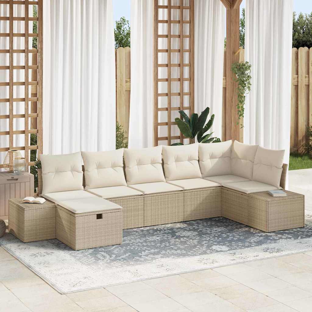 Bankstel Met Kussen 8 Pcs Poly Rattan