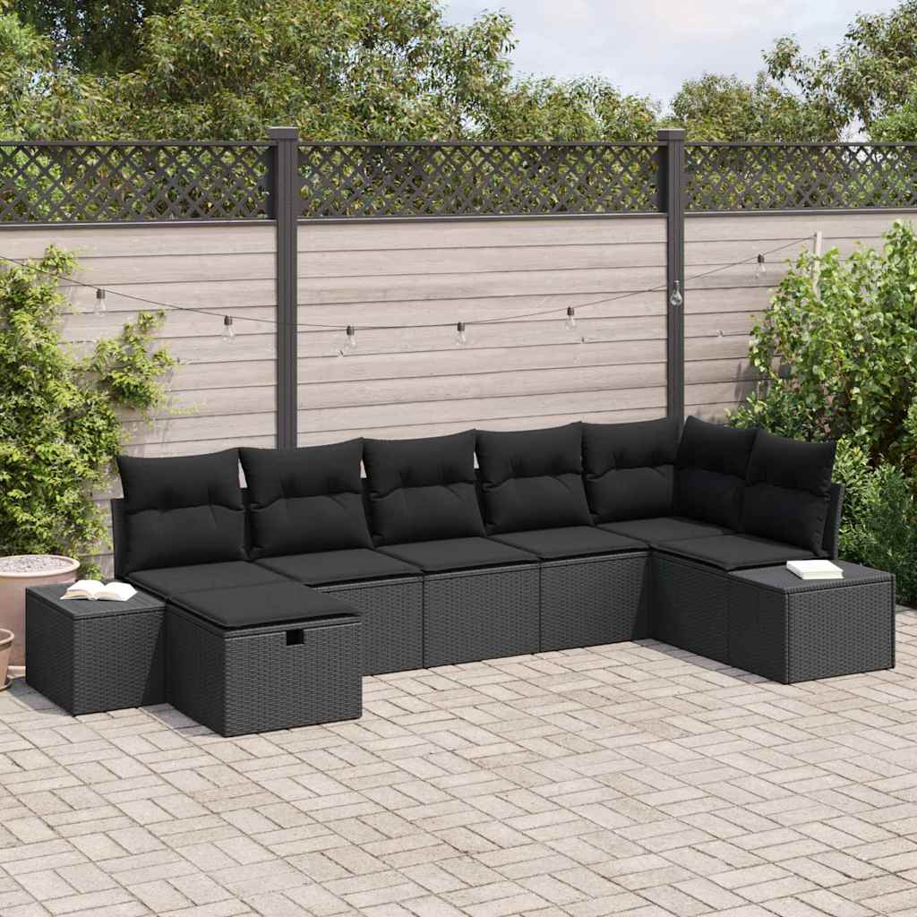 Bankstel Met Kussen 8 Pcs Poly Rattan