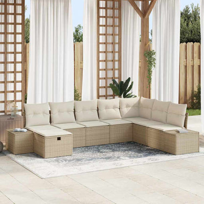 Tuin Sofa Set Met Kussen 8 Pcs Poly Riet