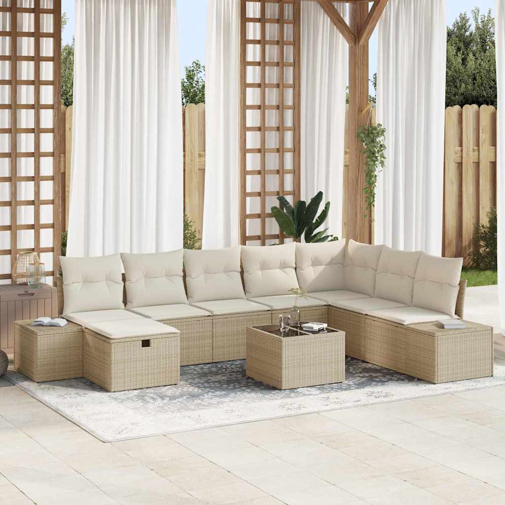 Tuin Sofa Set Met Kussen 8 Pcs Poly Riet