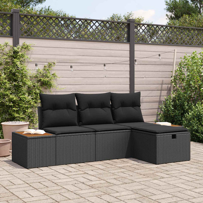 Tuin Sofa Set 4 St Poly Rattan