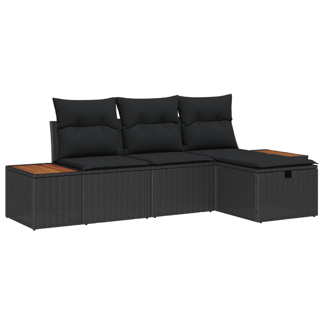 Tuin Sofa Set 4 St Poly Rattan