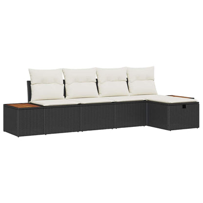 Tuin Sofa Set Met Kussen 5 Pcs Poly Riet