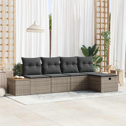 Tuin Sofa Set Met Kussen 5 Pcs Poly Riet