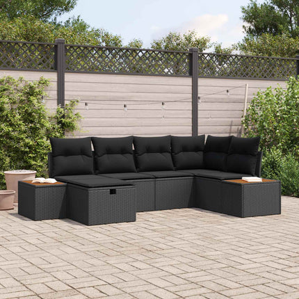 Tuin Sofa Set Met Kussen 6 Pcs Poly Riet
