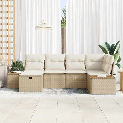 Tuin Sofa Set Met Kussen 6 Pcs Poly Riet