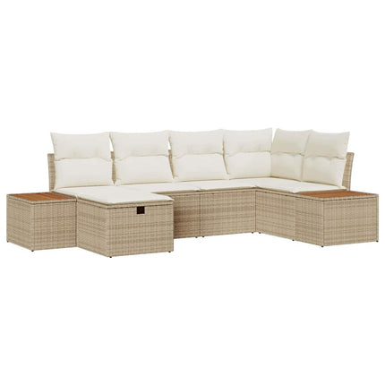 Tuin Sofa Set Met Kussen 6 Pcs Poly Riet