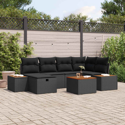 Tuin Sofa Set Met Kussen Met Opslag Poly Rattan