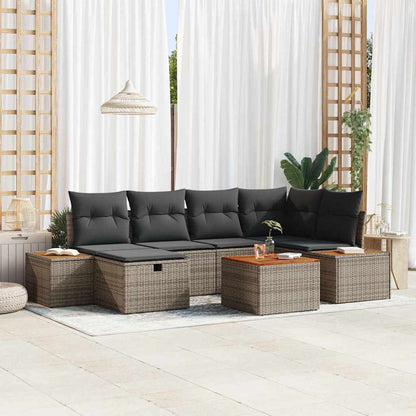 Tuin Sofa Set Met Kussen Met Opslag Poly Rattan
