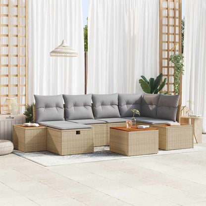 Tuin Sofa Set Met Kussen Met Opslag Poly Rattan