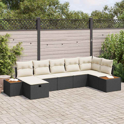 Tuin Sofa Set Met Kussen 7 Pcs Poly Riet