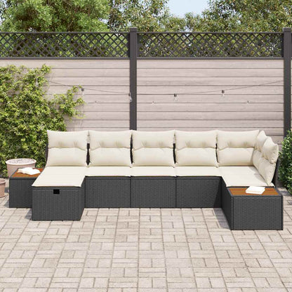 Tuin Sofa Set Met Kussen 7 Pcs Poly Riet