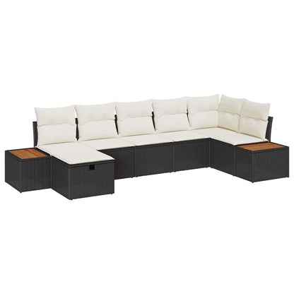 Tuin Sofa Set Met Kussen 7 Pcs Poly Riet