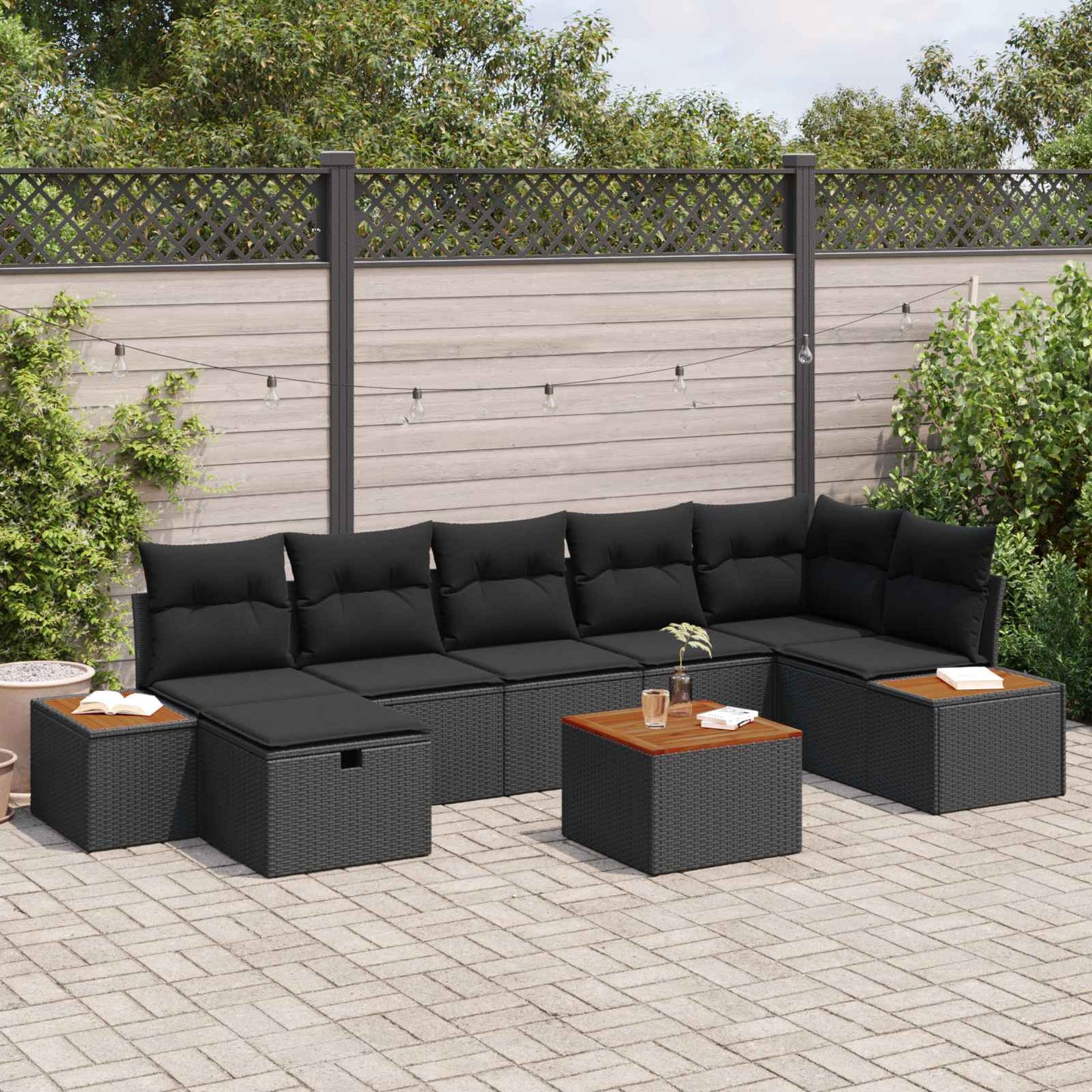 Tuin Sofa Set Met Kussen 7 Pcs Poly Riet