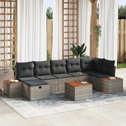 Tuin Sofa Set Met Kussen 7 Pcs Poly Riet