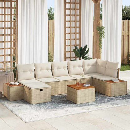 Tuin Sofa Set Met Kussen 7 Pcs Poly Riet