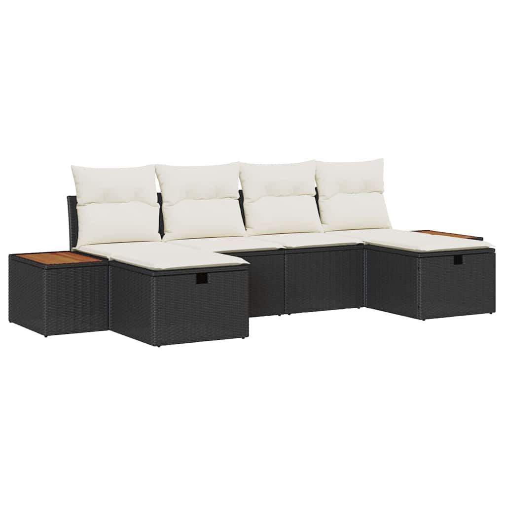Tuin Sofa Set Met Kussen 6 Pcs 55 X 62 X 69 Cm Poly Riet