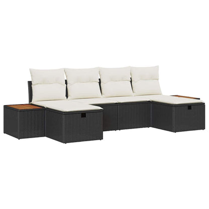 Tuin Sofa Set Met Kussen 6 Pcs 55 X 62 X 69 Cm Poly Riet