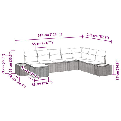 Tuin Sofa Set Met Kussen Met Opslag Poly Rattan