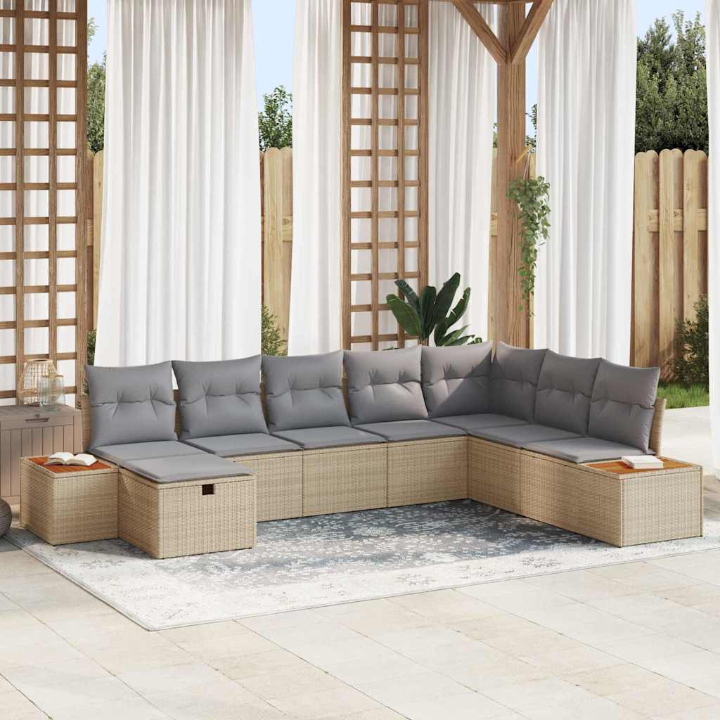 Tuin Sofa Set Met Kussen Met Opslag Poly Rattan