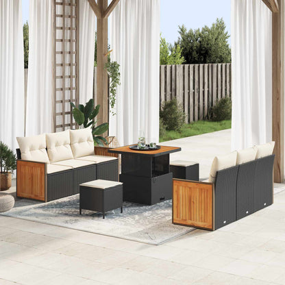 Tuinbankenset Met Kussen 9 Pcs En Crème