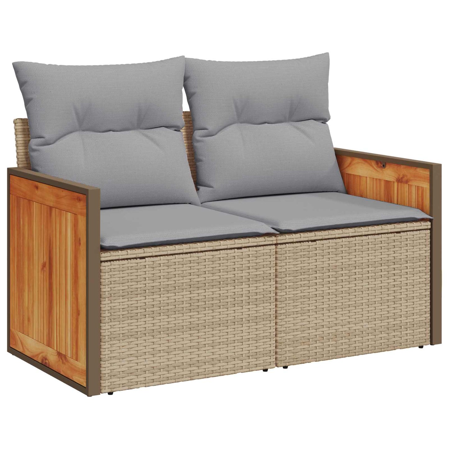 Tuinbankenset Met Kussen 10 Pcs En Licht Grijs