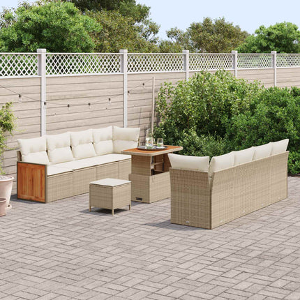 Tuinbankenset Met Kussen 11 Pcs Beige En Crème