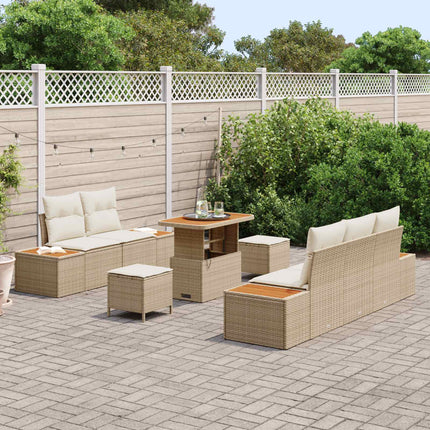 Tuinbankenset Met Kussen 8 Pcs En Crème