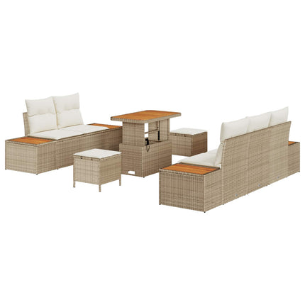 Tuinbankenset Met Kussen 8 Pcs En Crème