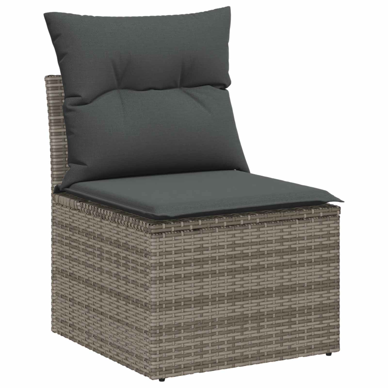 Tuinbankenset 9 Pcs Poly Riet En Poedercoated Staal
